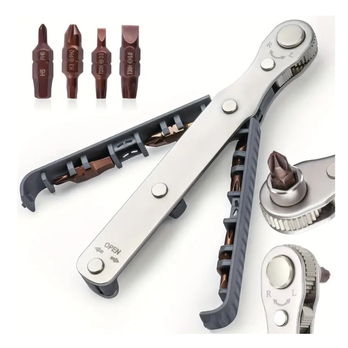 Miniatura 2 de Kit destornilladores trinquete Magnético